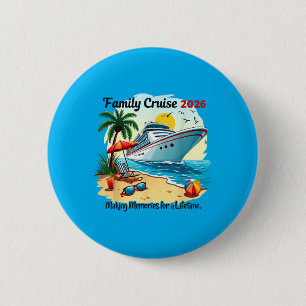 Macaron Rond 5 Cm Croisière familiale 2026 Voyage de vacances Réunio