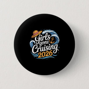 Macaron Rond 5 Cm Croisière Filles en Croisière 2026 Voyage Vacances