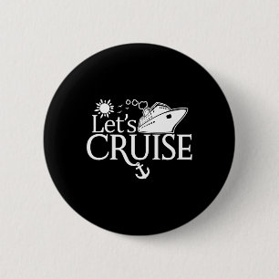 Macaron Rond 5 Cm Croisière Hommes Femmes Enfants Vacances Famille d
