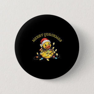Macaron Rond 5 Cm Croisière Joyeux Quackmas Canard en Caoutchouc Lum