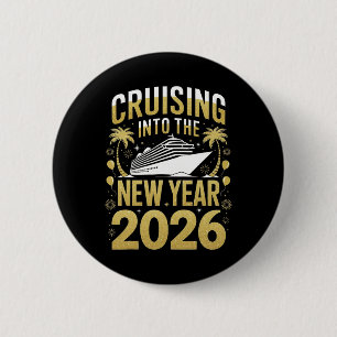 Macaron Rond 5 Cm Croisière pour le Nouvel An 2026 Vacances de crois