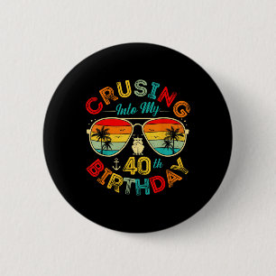 Macaron Rond 5 Cm Croisière Pour Mon 40e Anniversaire Fête de Croisi