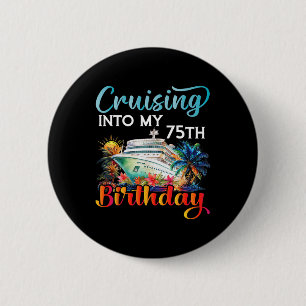 Macaron Rond 5 Cm Croisière pour mon 75e anniversaire Croisière Anni