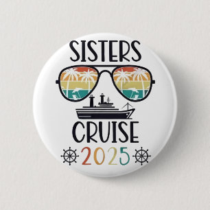 Macaron Rond 5 Cm Croisière Sisters 2025 Voyage Famille Correspondan
