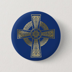 Macaron Rond 5 Cm Croix celtique