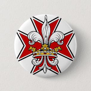 Macaron Rond 5 Cm Croix de chevaliers