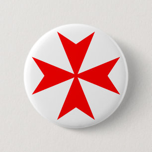 Macaron Rond 5 Cm Croix de Malte