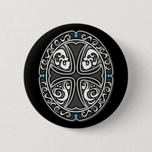 Macaron Rond 5 Cm CROIX d'emblème