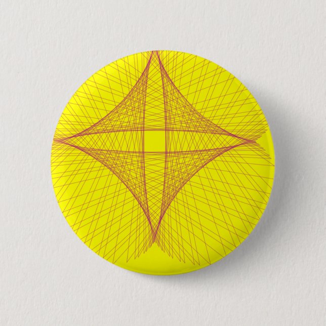 Macaron Rond 5 Cm croix jaune (Devant)