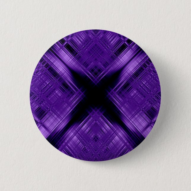Macaron Rond 5 Cm Croix violette et grille (Devant)