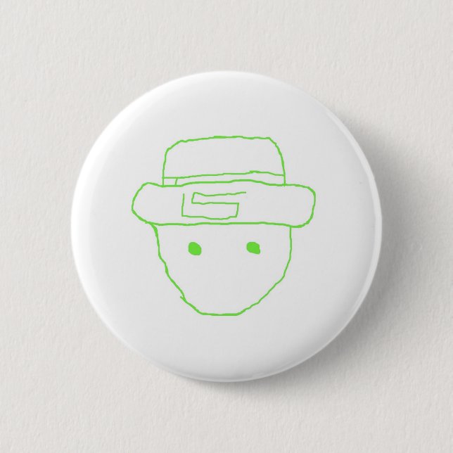Macaron Rond 5 Cm Croquis d'amateur de lutin (Devant)
