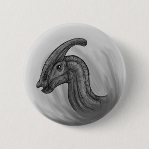 Macaron Rond 5 Cm Croquis Parasaurolophus