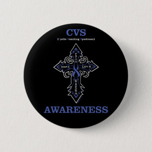 Macaron Rond 5 Cm Cross/Awareness...CVS