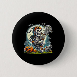 Macaron Rond 5 Cm Crosse de squelette d'Halloween