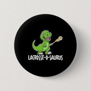 Macaron Rond 5 Cm Crosse T-rex Dino Crosse de Lacrosse 