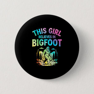 Macaron Rond 5 Cm Croyante bigfoot filles teinture sasquatch cryptid