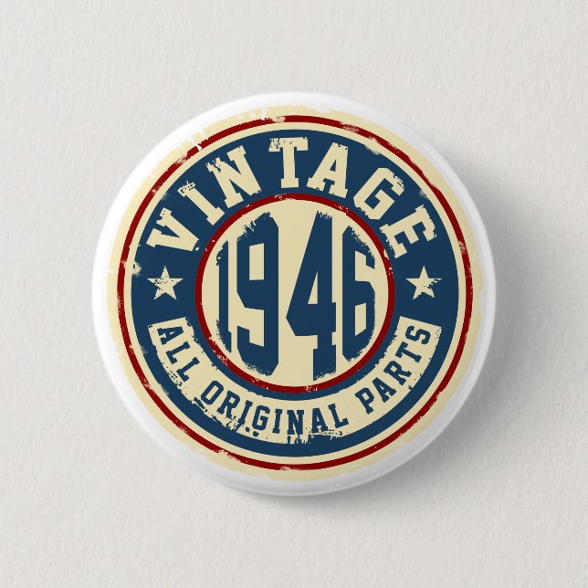 Macaron Rond 5 Cm Cru 1946 toutes les pièces d'original (Devant)