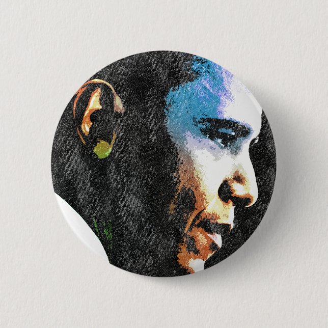 Macaron Rond 5 Cm Cru du Président Barack Obama (Devant)