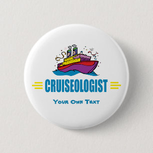 Macaron Rond 5 Cm CRUISEOLOGISTE - Funny Cruise Ship Travel Agency