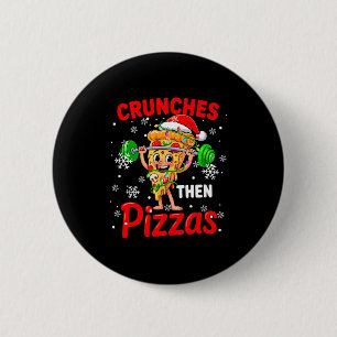Macaron Rond 5 Cm Crunches puis Zzas Xmas Santa Zza musculation Gym