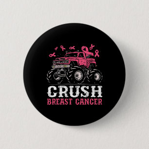 Macaron Rond 5 Cm Crush Cancer du sein Sensibilisation Camion Pink K