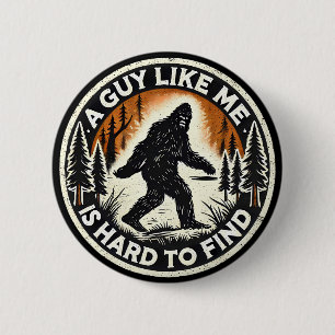 Macaron Rond 5 Cm Cryptide Sasquatch Bigfoot Guy de la Forêt Comme M