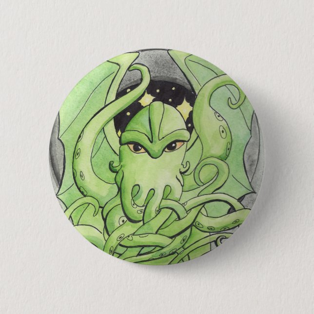 Macaron Rond 5 Cm Cthulhu (Devant)