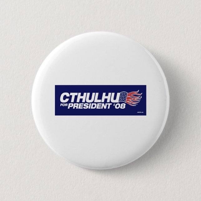 Macaron Rond 5 Cm Cthulhu pour le président Button (Devant)