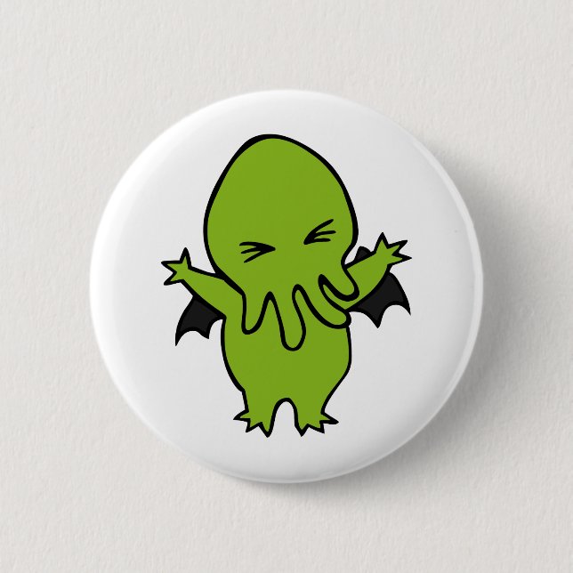 Macaron Rond 5 Cm Cthulie (Devant)