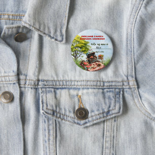 Macaron Rond 5 Cm Cuisine de réunion familiale dans le bouton Parc