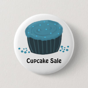 Macaron Rond 5 Cm Cupcake bleu givré - Vente Cupcake