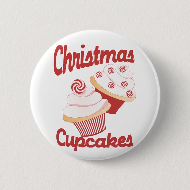 Macaron Rond 5 Cm Cupcakes de Noël (Devant)
