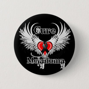 Macaron Rond 5 Cm Cure Melanoma Heart Tattoo ailes