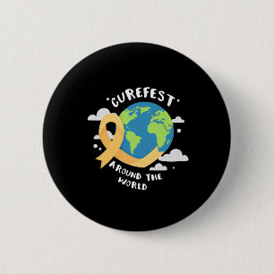 Macaron Rond 5 Cm CureFest dans le monde entier Soutien contre le ca