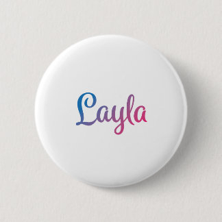 Macaron Rond 5 Cm Cursive élégant de Layla