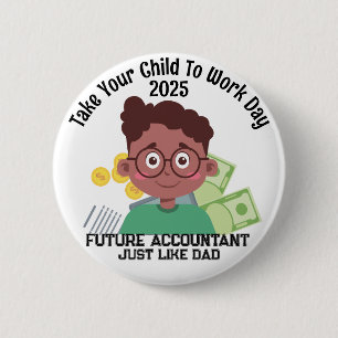 Macaron Rond 5 Cm Custom AA Boy Finance Apportez Votre Enfant Au Tra