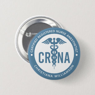 Macaron Rond 5 Cm Custom CRNA Certified Registered Nurse Anesthetist