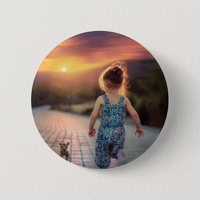 Macaron Rond 5 Cm Custom Personalized Photo  (Devant)