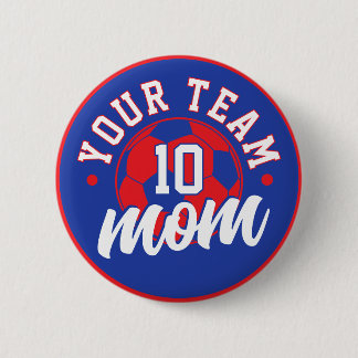 Macaron Rond 5 Cm Custom Soccer Mom Button with Number