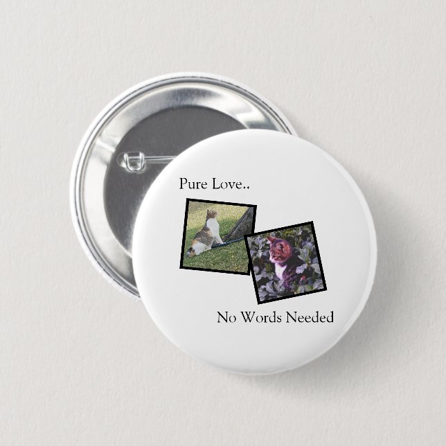 Macaron Rond 5 Cm Customizable Pet Pin Button (Devant & derrière)