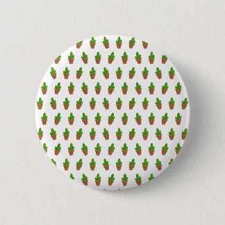 Macaron Rond 5 Cm Cute Cactus Motif - Happy Plante Lover Design