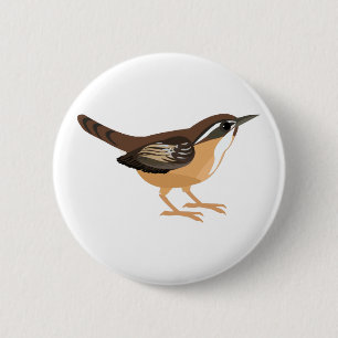 Macaron Rond 5 Cm Cute Carolina Wren