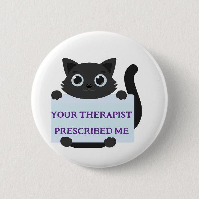 Macaron Rond 5 Cm Cute Cat  (Devant)