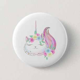 Macaron Rond 5 Cm Cute Caticorn