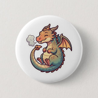 Macaron Rond 5 Cm Cute Dragon Zodiac