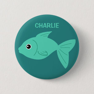 Macaron Rond 5 Cm Cute Fish custom buttons