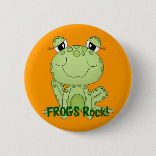 Macaron Rond 5 Cm Cute Frogs Rock Love Produits