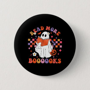 Macaron Rond 5 Cm Cute Ghost Book Lire plus Livres Drôle Enseignants