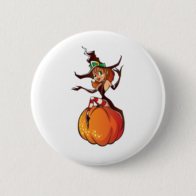 Macaron Rond 5 Cm Cute Halloween (Devant)