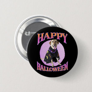 Macaron Rond 5 Cm Cute Halloween Labrador